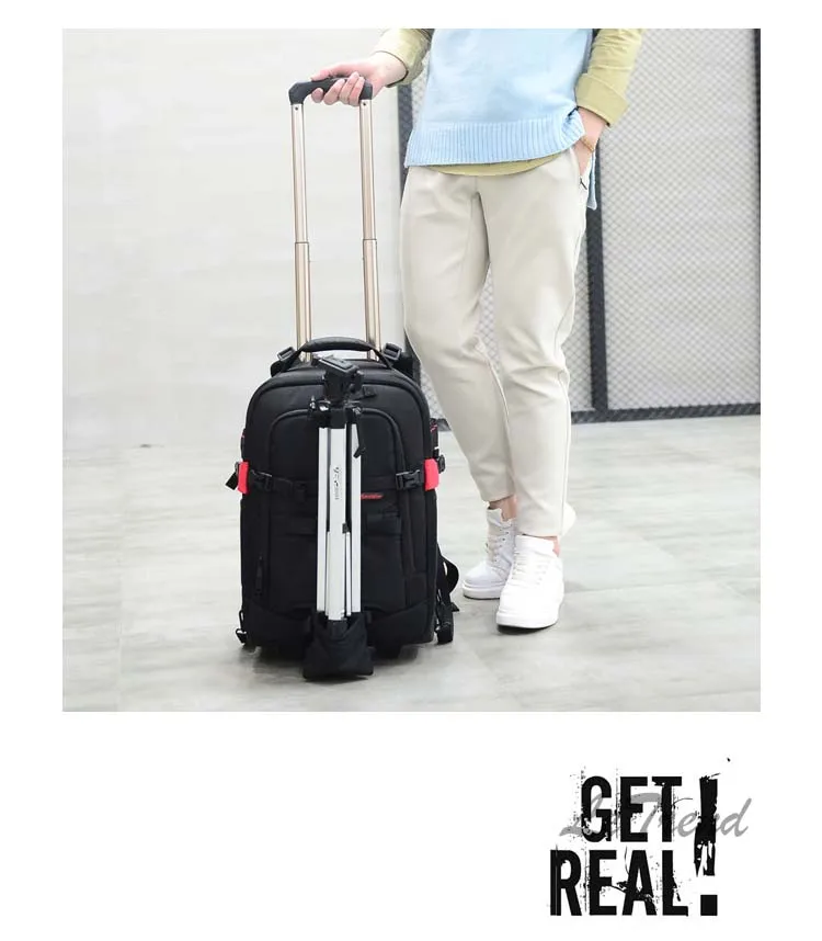 Letrend фотография дорожная сумка Плечи Многофункциональный рюкзак высокой емкости сумки для камеры/ноутбука чемодан колеса