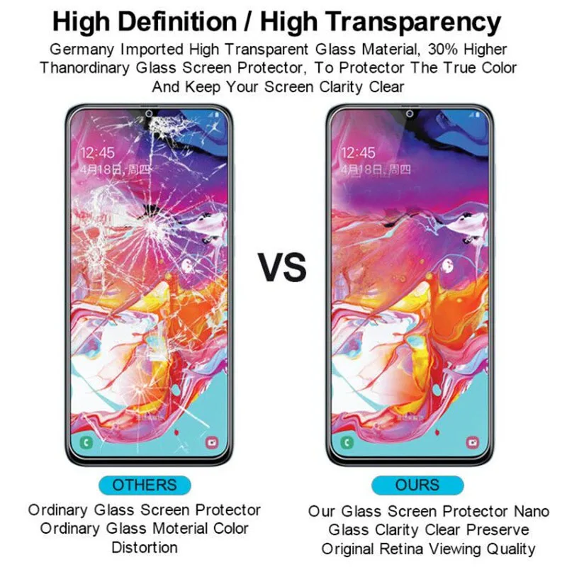 Закаленное стекло 9H для Samsung Galaxy A70 Защита экрана A 70 Sm a705f/ds A7050 защитная
