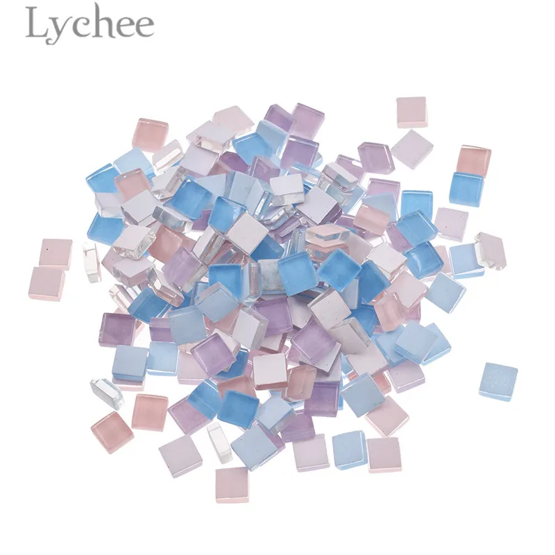 Lychee Life 200 г/205 шт разноцветная стеклянная мозаичная плитка квадратная мозаичная плитка DIY художественное ремесло материал для изготовления