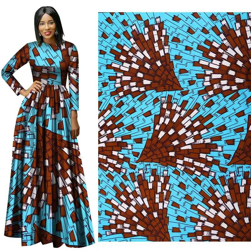 

2019 autumn and winter new African fabrics hot sale plain pattern geometric pattern batik cloth factory direct supply