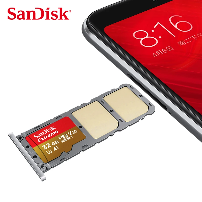 SanDisk Extreme PRO Micro SD карта скорость чтения 170MBs 128 Гб 64 Гб U3 V30 A2 карта памяти SDXC флэш-карта TF карта 4K UHD microsd