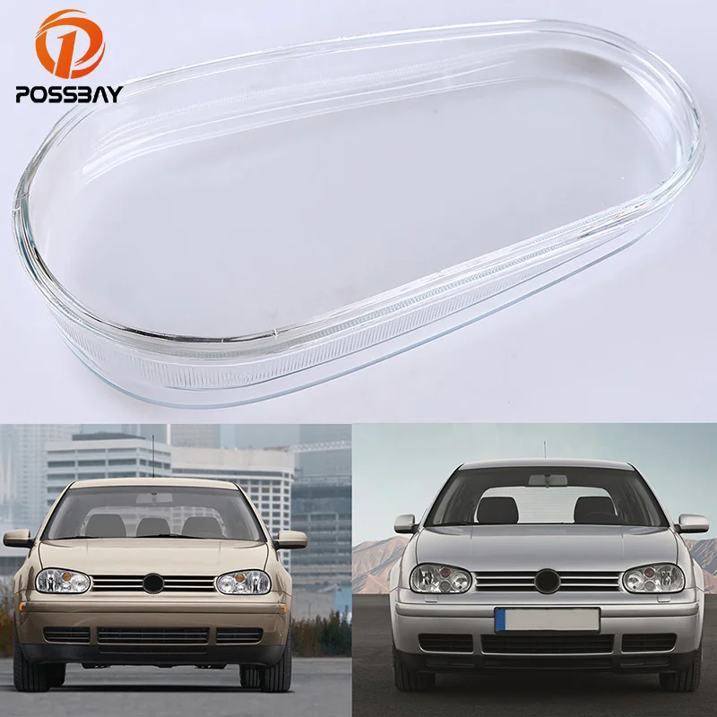 

POSSBAY for VW Rabbit Conv./Golf Cabrio.1999-2002 Headlight Case Headlight Cover Shell Headlight Glass Lens Headlamp Mask