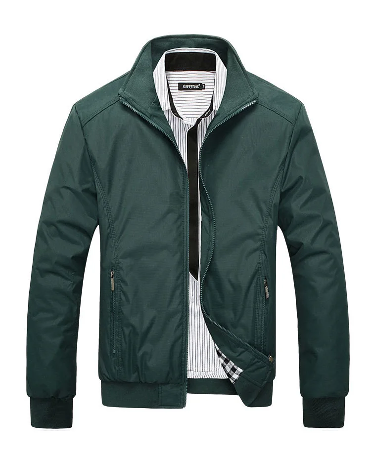 DIMUSI, весенне-осенняя мужская куртка, Мужское пальто, повседневная однотонная тонкая куртка, приталенная, стоячий воротник, на молнии, мужские куртки, пальто, 5XL, YA684