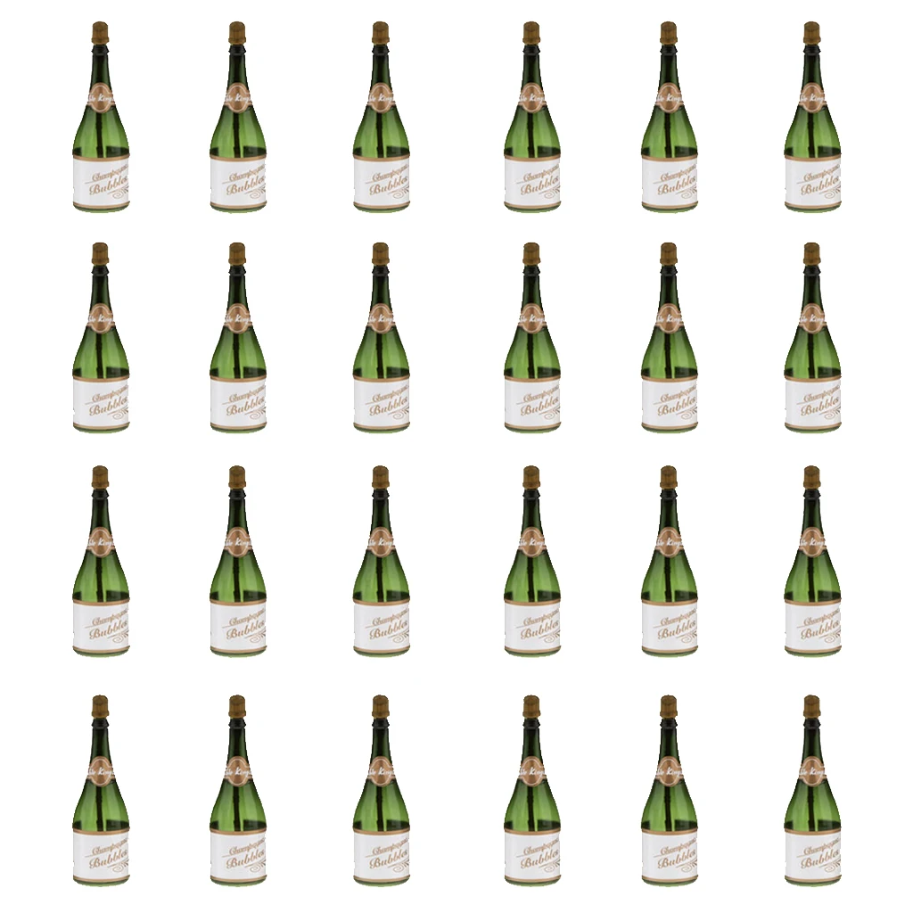 

24Pcs Mini Champagne Party Empty Bubble Soap Bottles Wand Table Decoration