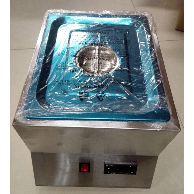 220V 1 Tray Stainless Steel Electric Chocolate Melting Furnace Single Cylinder Chocolate Melting Pot For Commercial And Home Use