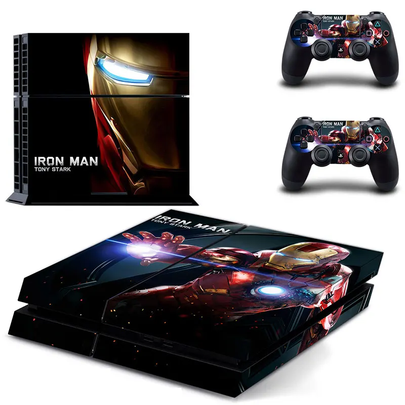 Мстители Железный человек GTA5 наклейка для PS4 Стикеры Наклейка виниловая для sony Playstation 4 консоли и 2 контроллеры PS4 Стикеры