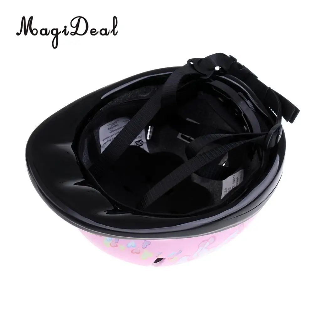 MagiDeal 2 Pcs Kids Adjustable Horse Riding Hat/Helmet Head Protective Gear Pink + Black