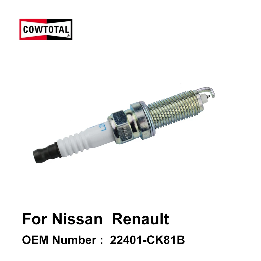 

COWTOTAL Iridium Spark Plug 22401-CK81B LZKAR6AP-11 for Nissan Qashqai Leaf NV200 Micra Note Renault Clio Fluence Laguna Megane