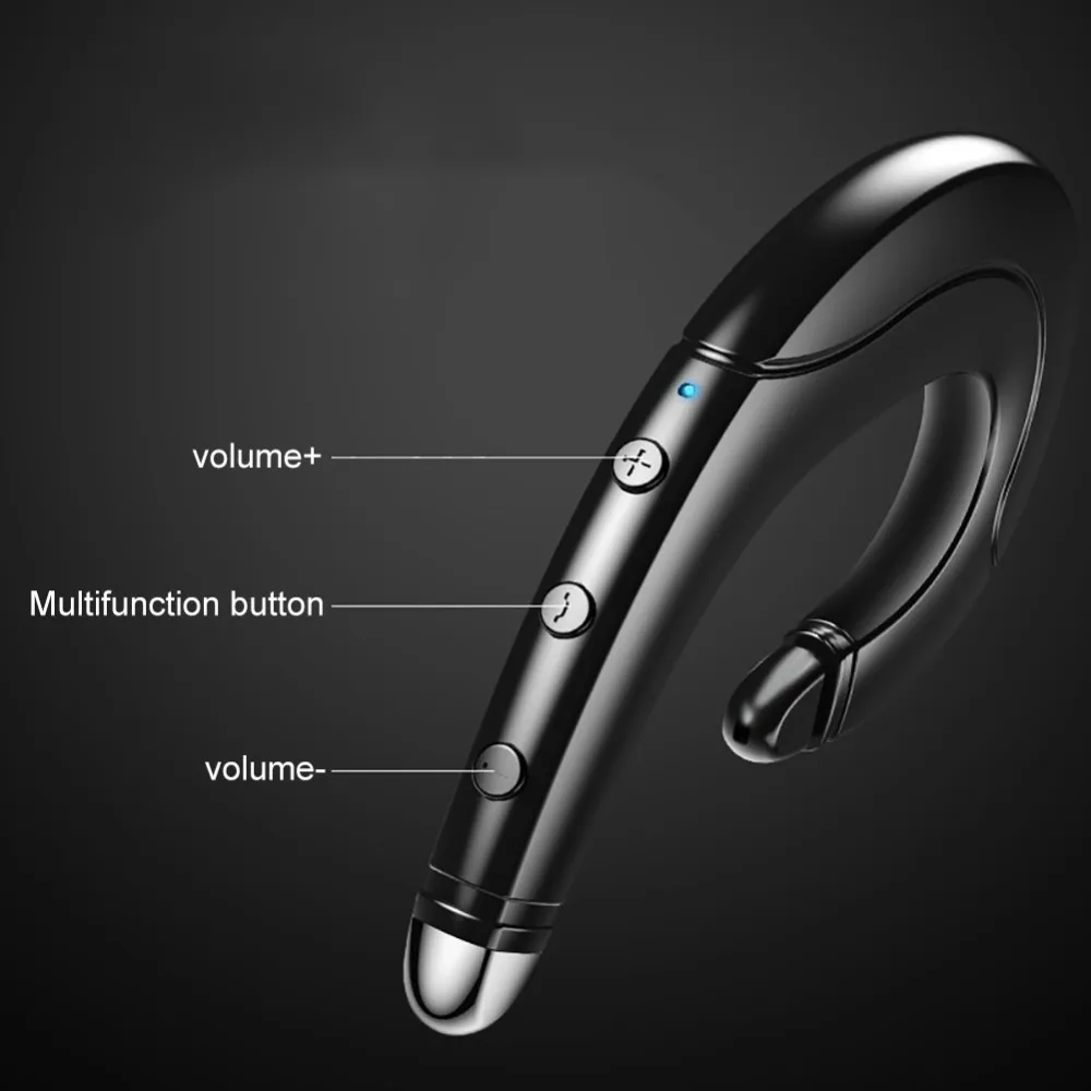 1 шт. костной проводимости стерео звук ушной крючок микрофон Bluetooth 5,0 беспроводные наушники Bluetooth наушники