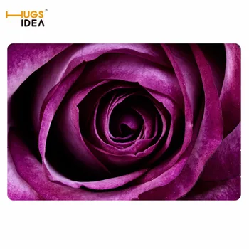 

HUGSIDEA Floral Design Home Floor Outdoor Mats Unique Rose Flower Printing Balcony Welcome Entrance Rugs For Living Room Bedroom