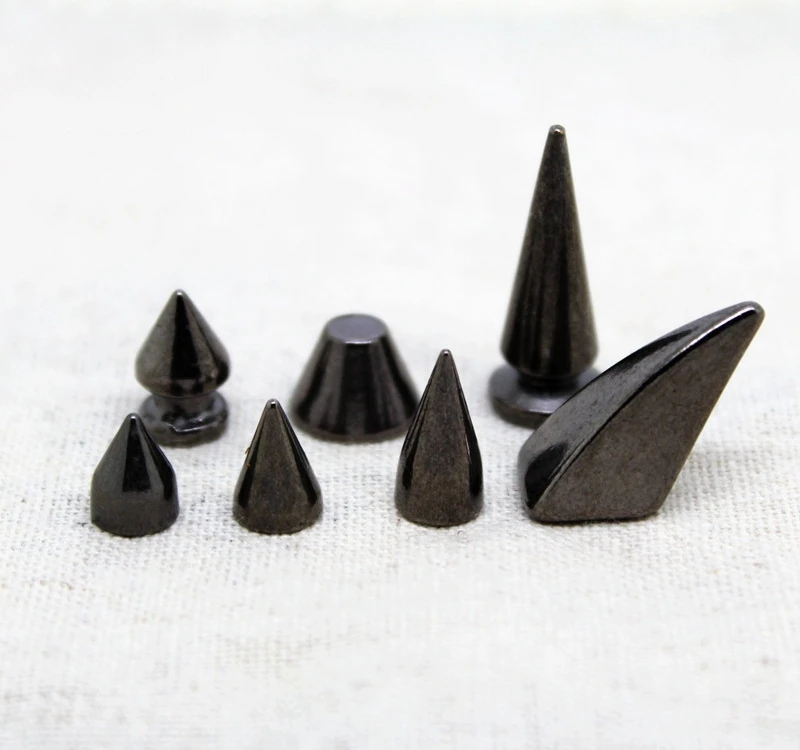 

Gun metal antique spikes garment rivet studs with screws for bag, hat,jeans, shoe,leather chocker diy craft accessory