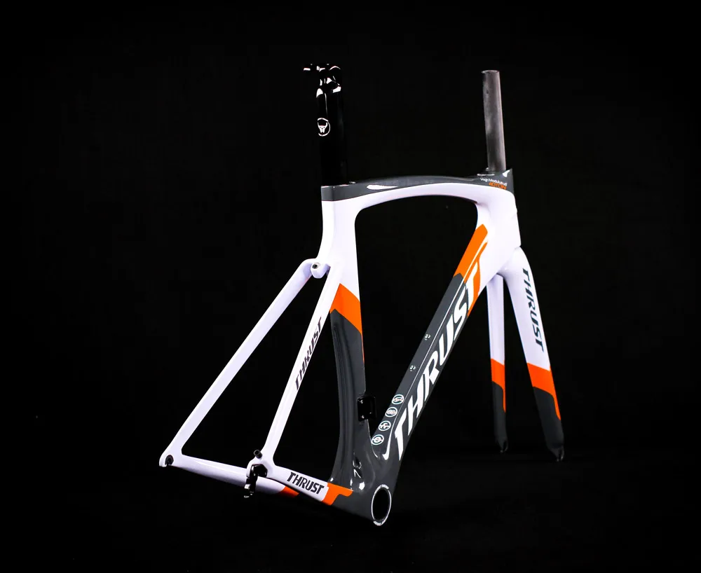 THURST углерода дорожный велосипед рамки Велоспорт велосипедный спорт комплект с BSA forks зажим для сиденья гарнитура Di2 Механические Рамки 49 52 54 56 58 см