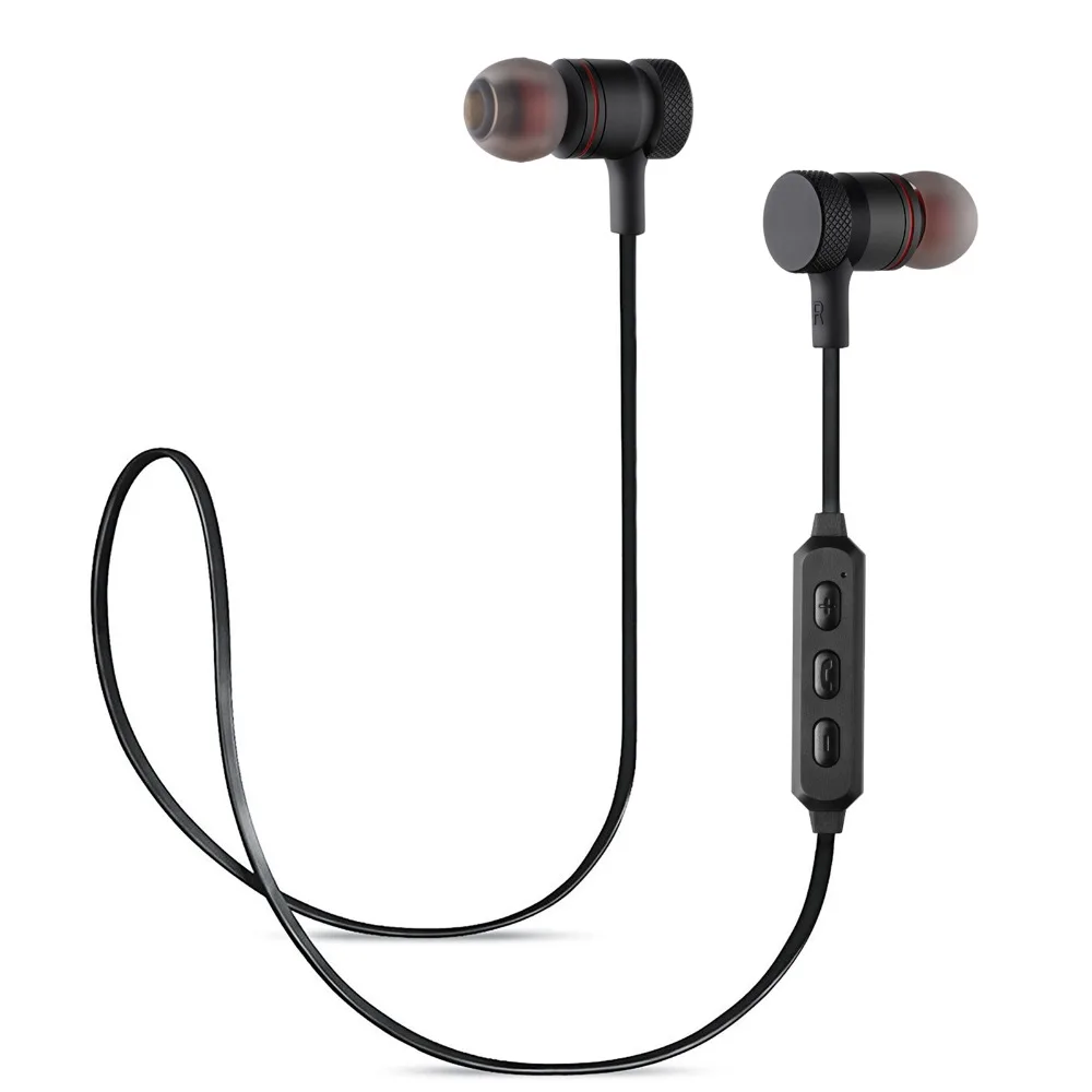 Магнитный беспроводной Bluetooth наушники гарнитура для IOS Android смартфон Спорт с