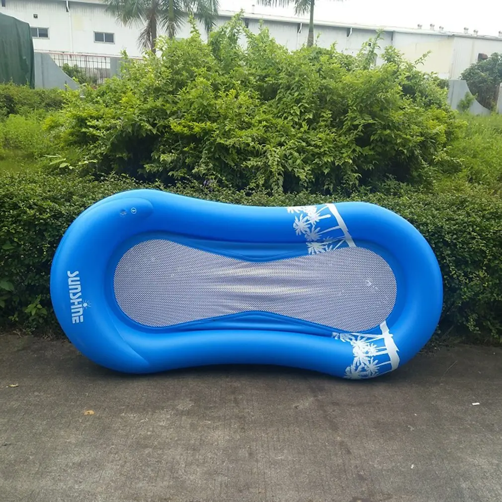Us 16 21 Inflatable Floating Water Bed Mesh Bottom Water Hammock Lounge Chair Swimming Pool Supplies Water Floating Air Bed Dropshipping In Air