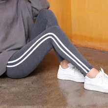 FSDKFAA размера плюс S-6XL леггинсы женские готические полосатые Легинсы Эластичные черные леггинсы с высокой талией