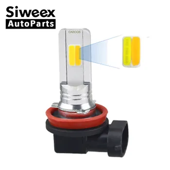 

1 PCS Dual Color H8 H11 Led Fog Lights Car Bulbs COB Power Light Auto Lamps White Yellow Amber DC 12V