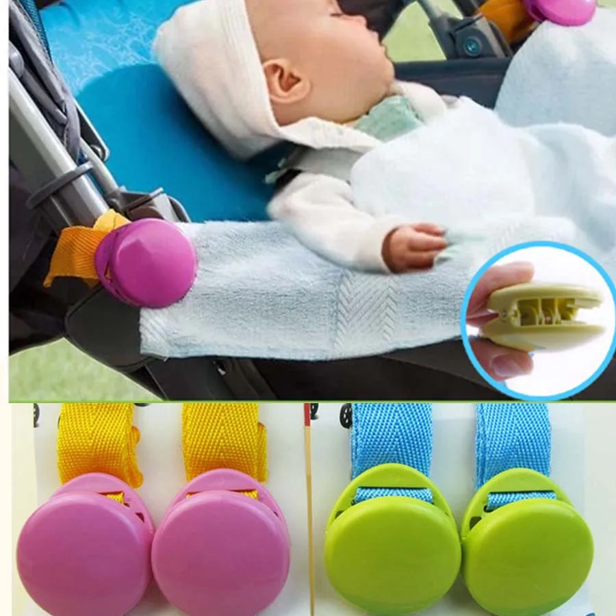 2 Pcs/set Baby Strollers Clips Plastic Stroller Peg To Hook Toys Seat Cover Blanket Clips Car