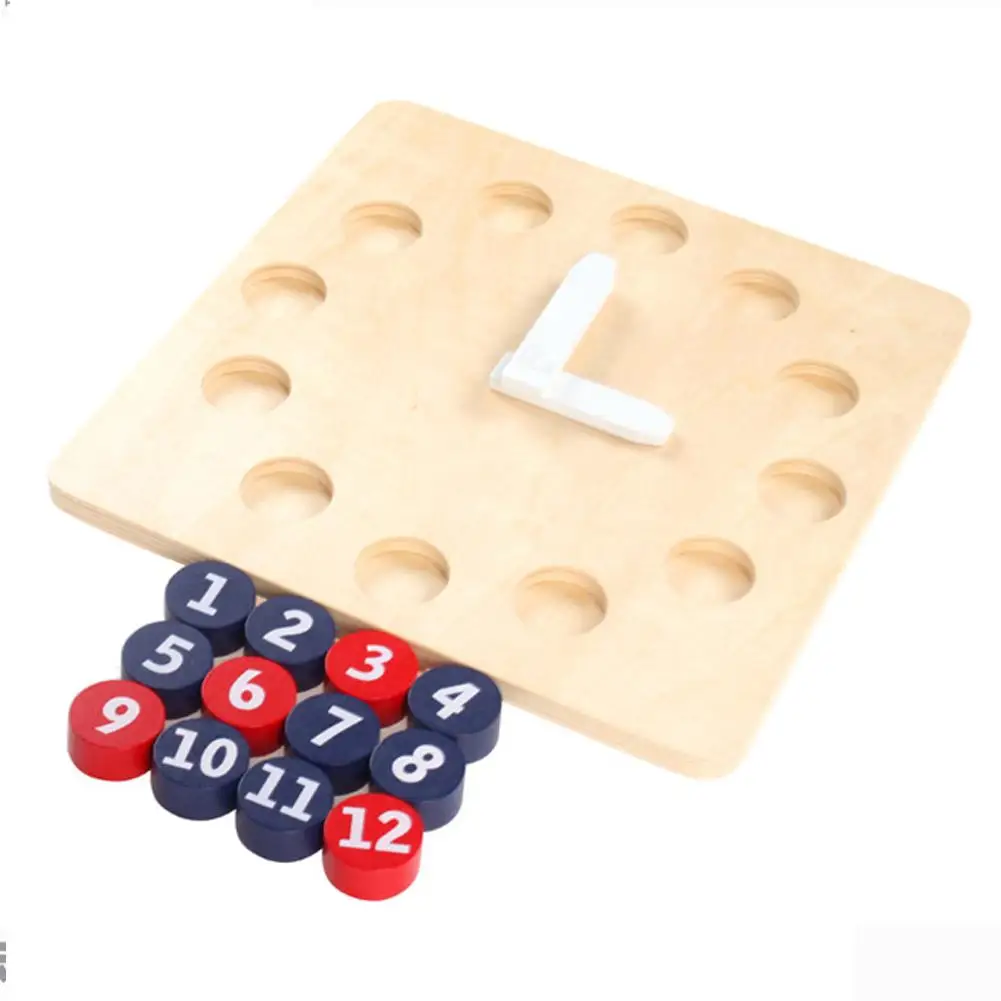  Children's Early Education Educational Enlightenment Toys Activity Clock Wooden Teaching Tool Versi - 32918595225