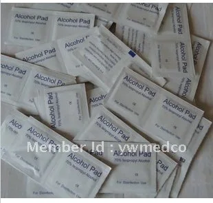 

Free shipping 600pcs/lot disposable Alcohol prep pad medical injection alcohol wipe Nonwoven alcohol swabs sterile first aid pad