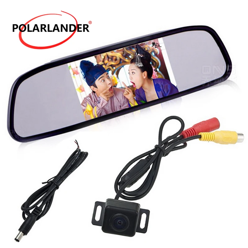 4.3 inch TFT Screen Night Vision Waterproof car monitor Parking Monitor LED HD Video Mirror Rear View Camera | Автомобили и