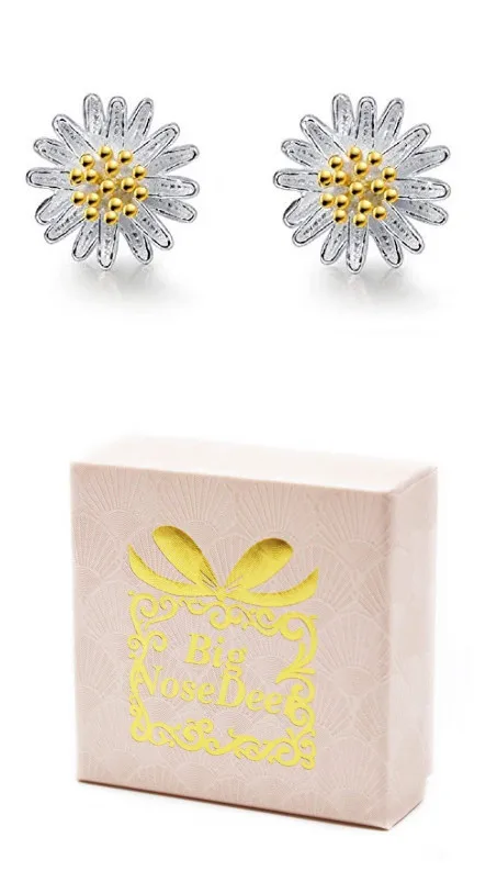 BigNoseDeer S925 argento sterling Orecchini Carino Piccolo scava fuori Gatto e Pesce moda gioielli Orecchini asimmetrici per le donne ragazze Regalo28_