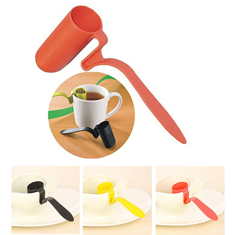 

1Pc Tea Strainer Herbal Spice Infuser Filter Clip-On Teaspoon Shape Colander Tea Strainers Teaware Supplies