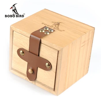 

BOBO BIRD Wooden Drawer Boxes with Leather Buckle for Watch