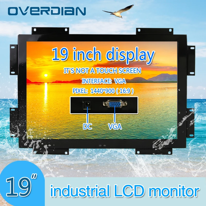 

19Inch/19" VGA Interface Metal Frame Industrial Control Lcd Monitor Non-touch Screen TFT Type Computer's Display