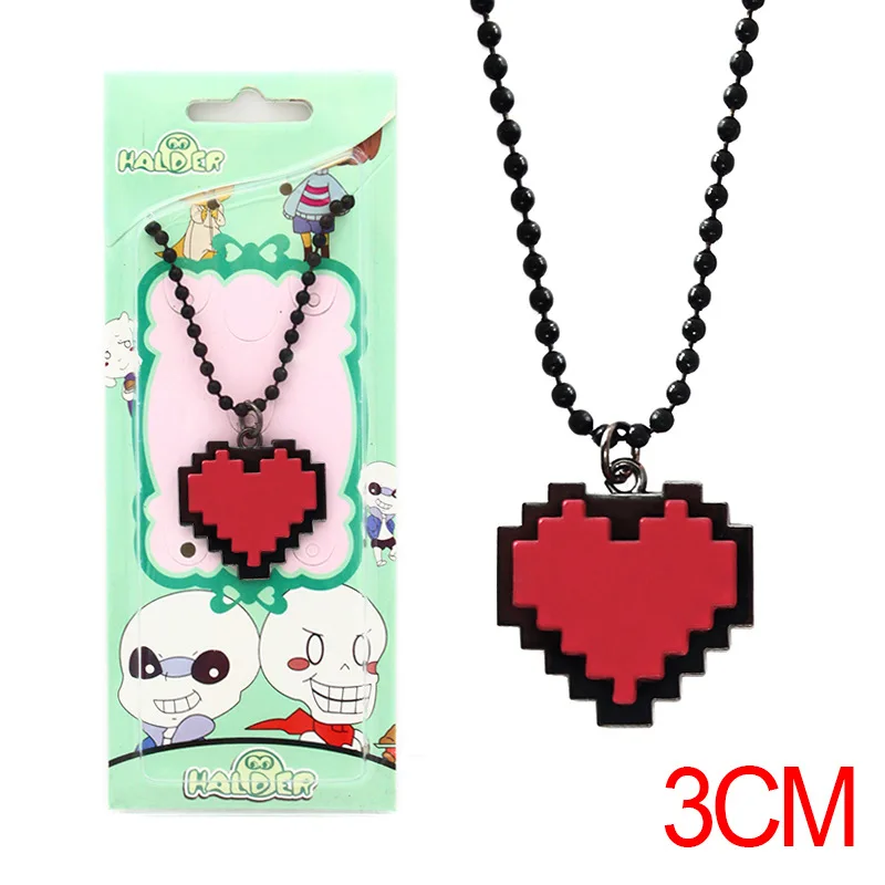 Игры Undertale красное сердце брелок кулон ожерелье модная новинка личностный брелок ювелирных аксессуаров Chaveiros Llaveros подарок - Цвет: 1