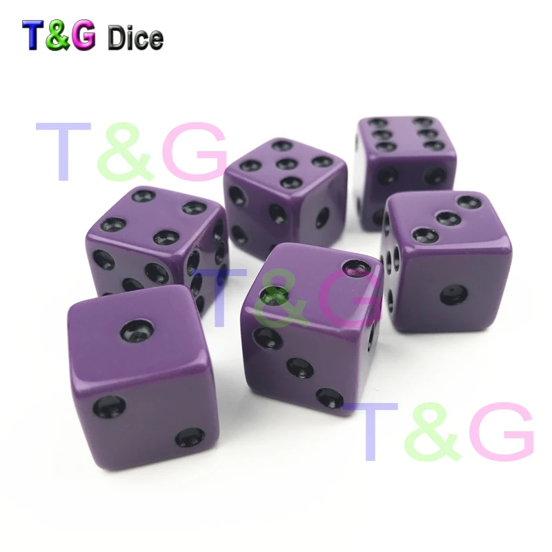 Красочные T& G игральная кость 16 мм шестигранники/D6 Стандартный точки 6 шт./компл. для Bar/ролевые игры/Аксессуары для настольной игры