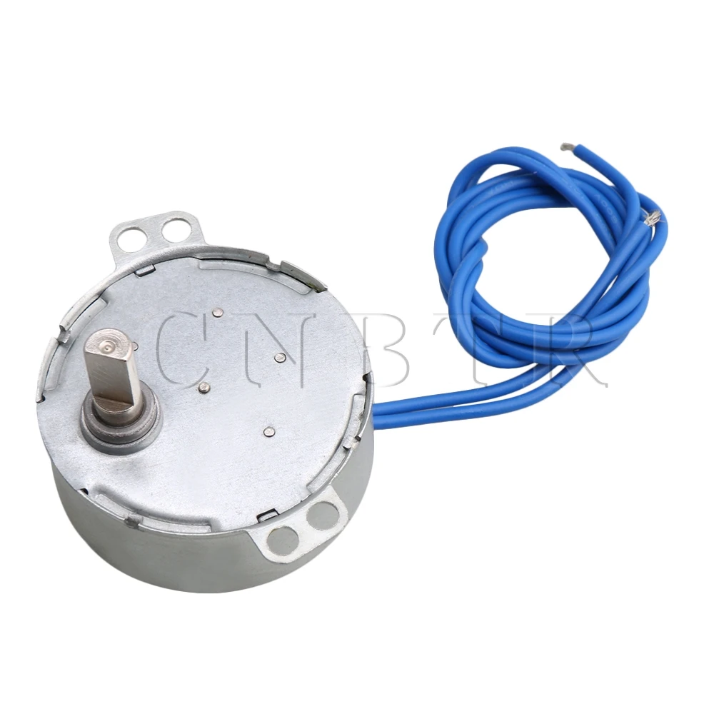 

CNBTR Silver Metal AC110V One Side Flat Shaft Synchronous Motor 0.8-1RPM 12KGF.CM Torque Air Conditioner DIY Accessory