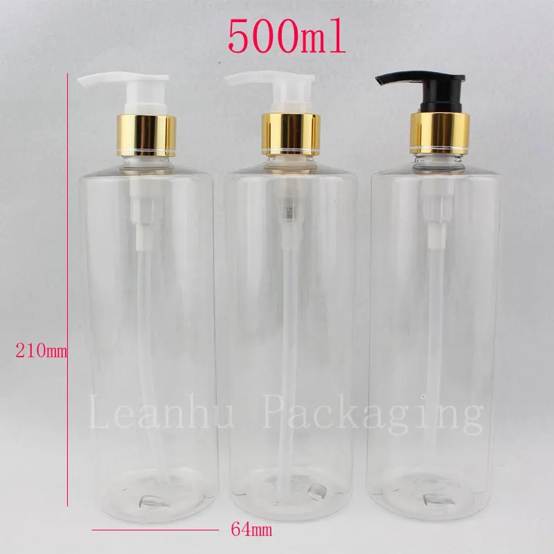 500ml X 12 empty transparent plastic lotion tubes , pump cosmetic container bottles , refillable