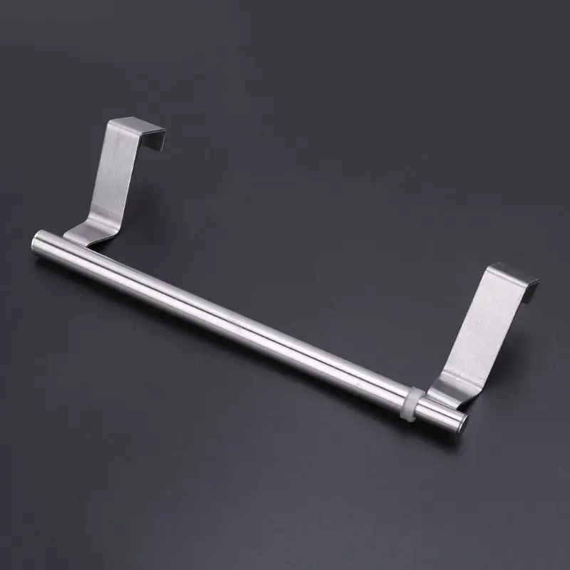 Extendable Over Door Towel Rack Bar Hanging Holder Bathroom Kitchen Hotel Cabinet Cupboard Shelf Rail Stainless Steel