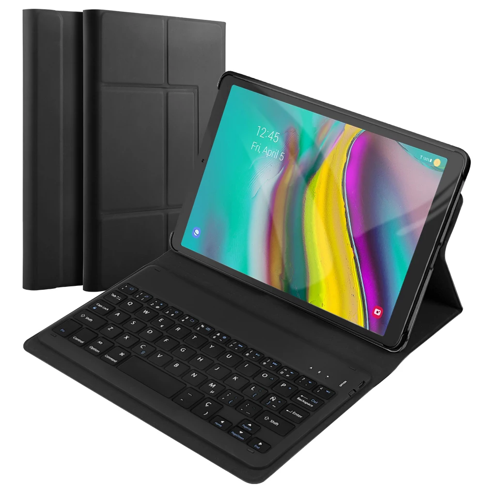 

American/ Italian Bluetooth Tablet Chocolate Keyboard With Magnetic Leather Case Kickstand for Samsung Tab S5e SM-T720 SM-T725