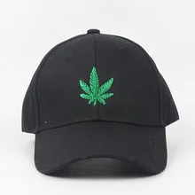Вышивка кленовый лист белая кепка сорняки защелкивающиеся сзади головные уборы для мужчин и женщин хлопок Swag Хип-хоп облегающая бейсболка s