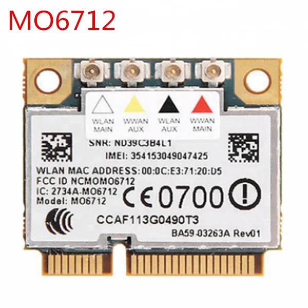 GTM671W MO6712 Mini PCI-E 3G беспроводная Wi-Fi Wlan-карта WWAN HSDPA GPS EDGE WCDMA UMTS GSM-модуль | Компьютеры и