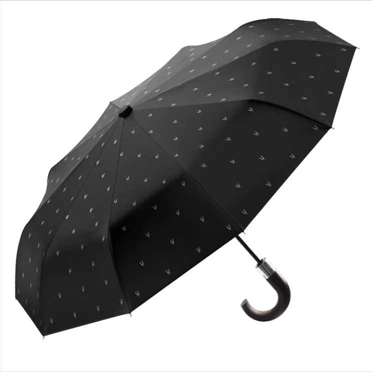 OLYCAT брендовый Ветрозащитный складной Автоматический Зонт мужской Авто роскошный большой Ветрозащитный зонты для мужчин дождь черное покрытие 10 к - Цвет: black have pattern