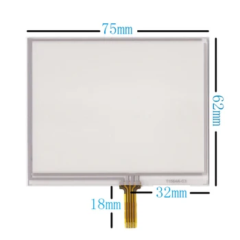 

For 3.5inch LQ035Q1DG04 PDA Handheld Device mp4 Navigator 75*62mm Resistive Touch Screen 4-wire welding Replacement