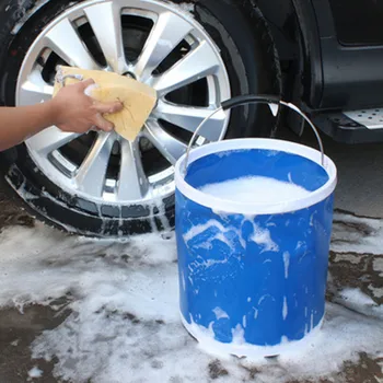 

Olevo Oxford Car Wash Cleaning Folding Bucket Outdoor Fishing Cloth Telescopic Folding Bucket 11L Oversize Car Portable