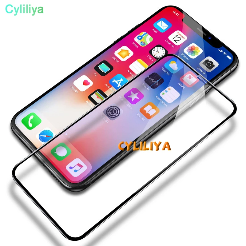 100 шт полный клей 10D изогнутое закаленное стекло для iPhone X XS MAX XR 6 S 7 8 Plus Защитная крышка для экрана полная 3D пленка