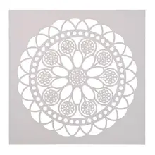 Цветочная печать распылительная форма Кофе Торт трафарет, помадка шаблон Buttercream приспособление для украшения