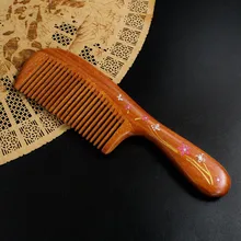 Топ Мода Расческа чистый из натурального красного сандалового дерева расчёски и гребни для волос Высокое качество бутик резные расческа Массаж здоровья Hairdressing