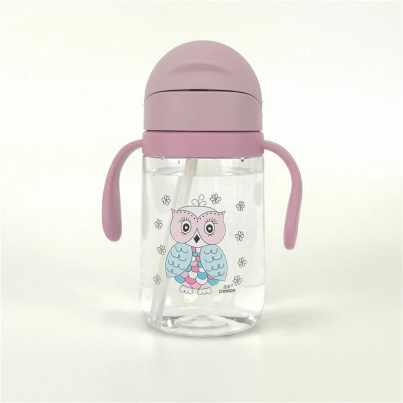 400ML Kids Baby Water Bottle Free Children's Cup Baby Portable Feeding Bottle With Straw Handles Leak Proof Durable Water Cup 2