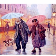 5D DIY Алмазная картина полная круглая старая пара Рукоделие Вышивка крестом Алмазная вышивка на заказ размер 3D Мозаика Украшение Дома