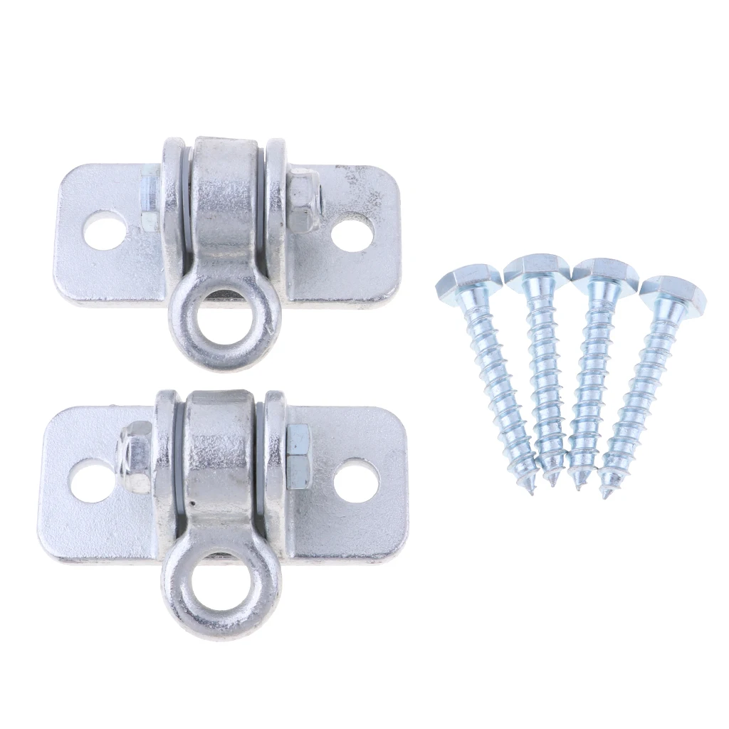 Perfeclan 1 Pair Swing Hanging Hooks Chain Anti-rust Hammock Ceiling Kits With 4 Screws for Swings Sandbag 