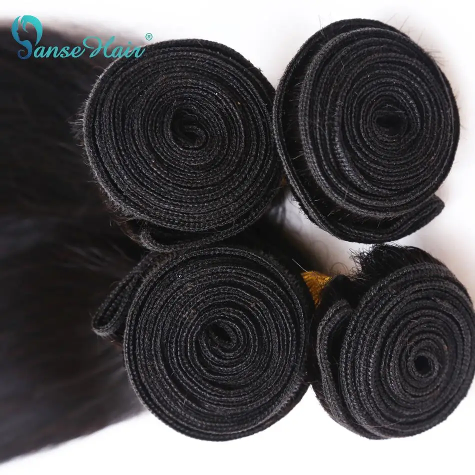 Panse Hair Malaysia Human Hair Extensions Straight Hair Bundles Non Remy Human Hair weaving Customized 8-30 Inches Color 1B