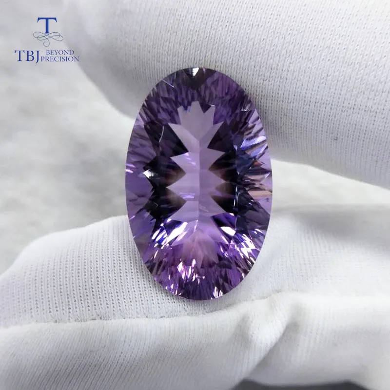 natural amethyst oval cut 14*22mm concave cut ard 17.7ct for silver or gold jewelry mounting 100% natural loose gemstones Tbj