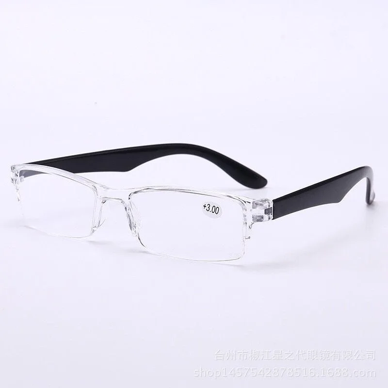 Новые очки для чтения, прозрачные очки для пожилых людей, не могут сломать очки для чтения из смолы, мужские и женские очки высокого разрешения readi - Цвет оправы: black M-112