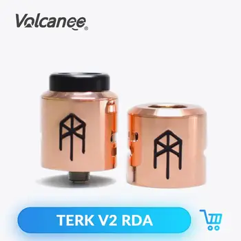 

Volcanee Terk V2 RDA 510 Thread Stainless Steel Rebuildable Atomizer Replacement Coil Electromic Cigarette Box Mod Vape Tank