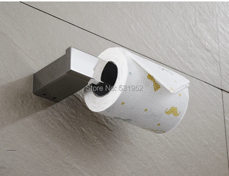 Aço inoxidável suporte de papel higiénico de